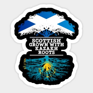 Scottish Grown With Kazakh Roots - Gift for Kazakh With Roots From Kazakhstan Sticker